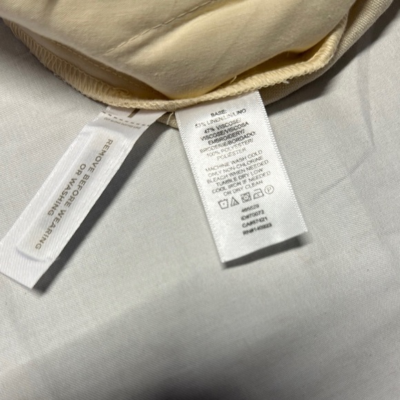 LOFT High Waist Tan and White Shorts with Drawstring - Picture 8 of 8